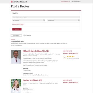 Temple Find a Doctor